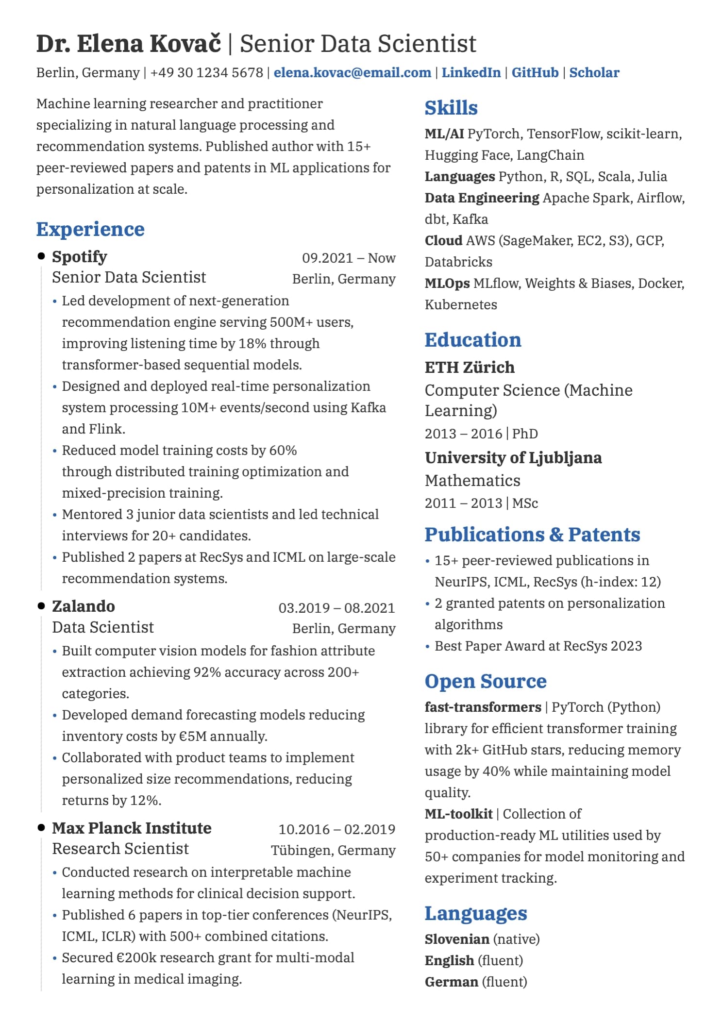 Data Scientist CV