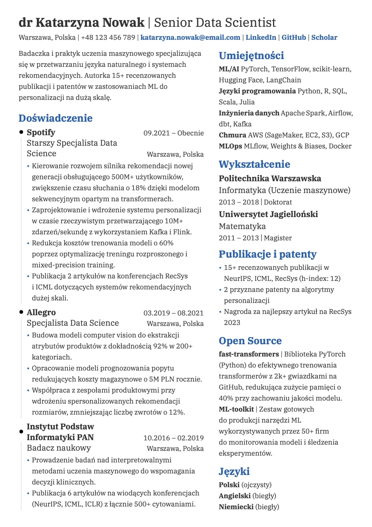 Data Scientist CV