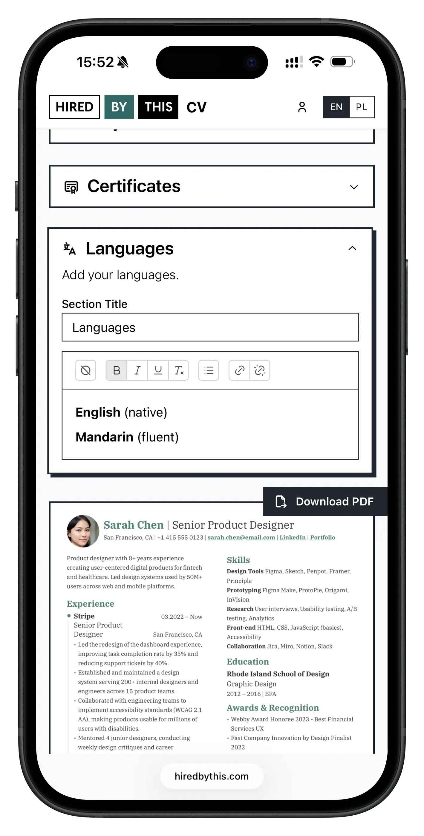 Mobile-friendly editor